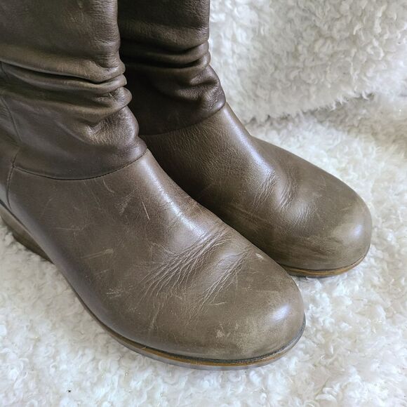 Keen Kate Slouch Mid Calf Boots Olive Mossy Green - Picture 2 of 8